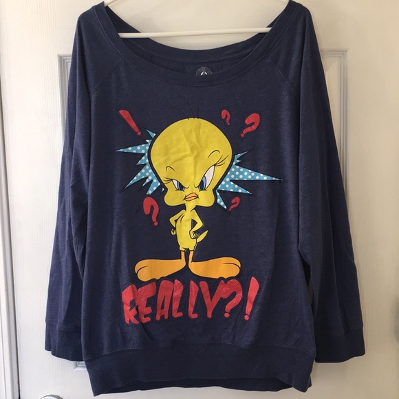 Looney Tunes Tops - Tweety Bird Tee, Sz 3x, 22W-24W